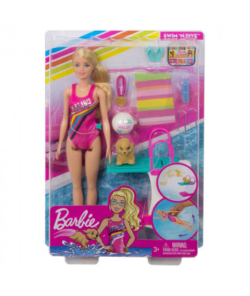 Barbie Dreamhouse Adventures Swim N Dive Doll