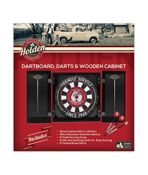 Holden Heritage Championship Dartboard Cabinet Set