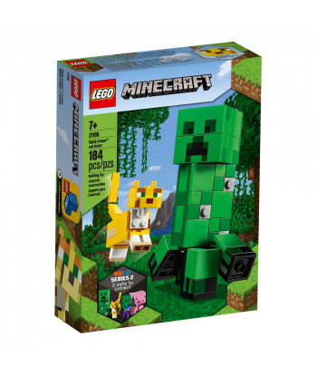 Lego Minecraft Bigfig Creeper And Ocelot 21156
