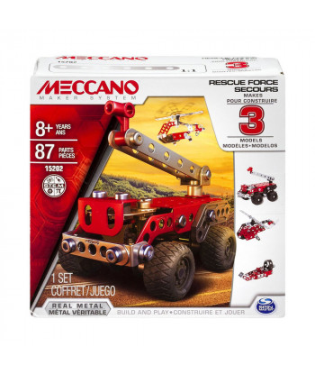 Meccano 3in1 Rescue Squad Model Vehicle Building Kit
