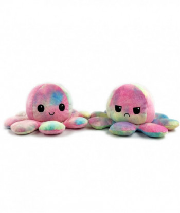 Reversible Flip Octopus Plush Soft Stuffed Toys Rainbow Rainbow
