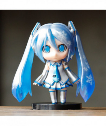 10cm Mini Hatsune Miku Blue Hair White Skirt Action Figure Toy