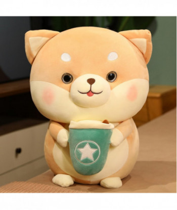 20cm Shiba Inu Bubble Tea Plush Stuffed Soft Toy